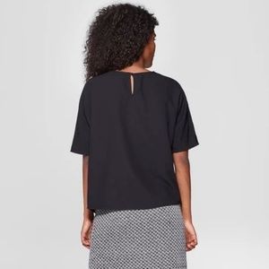 Pintuck Elbow Sleeve Boxy T-Shirt - Who What Wear™
